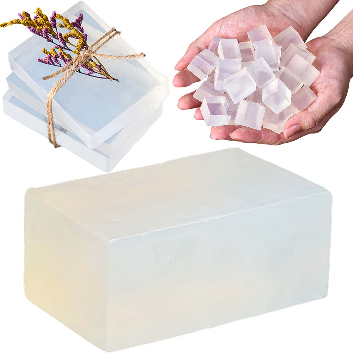 Soap Making Glycerin - 투명한 흰색 글리세린 비누 베이스 DIY