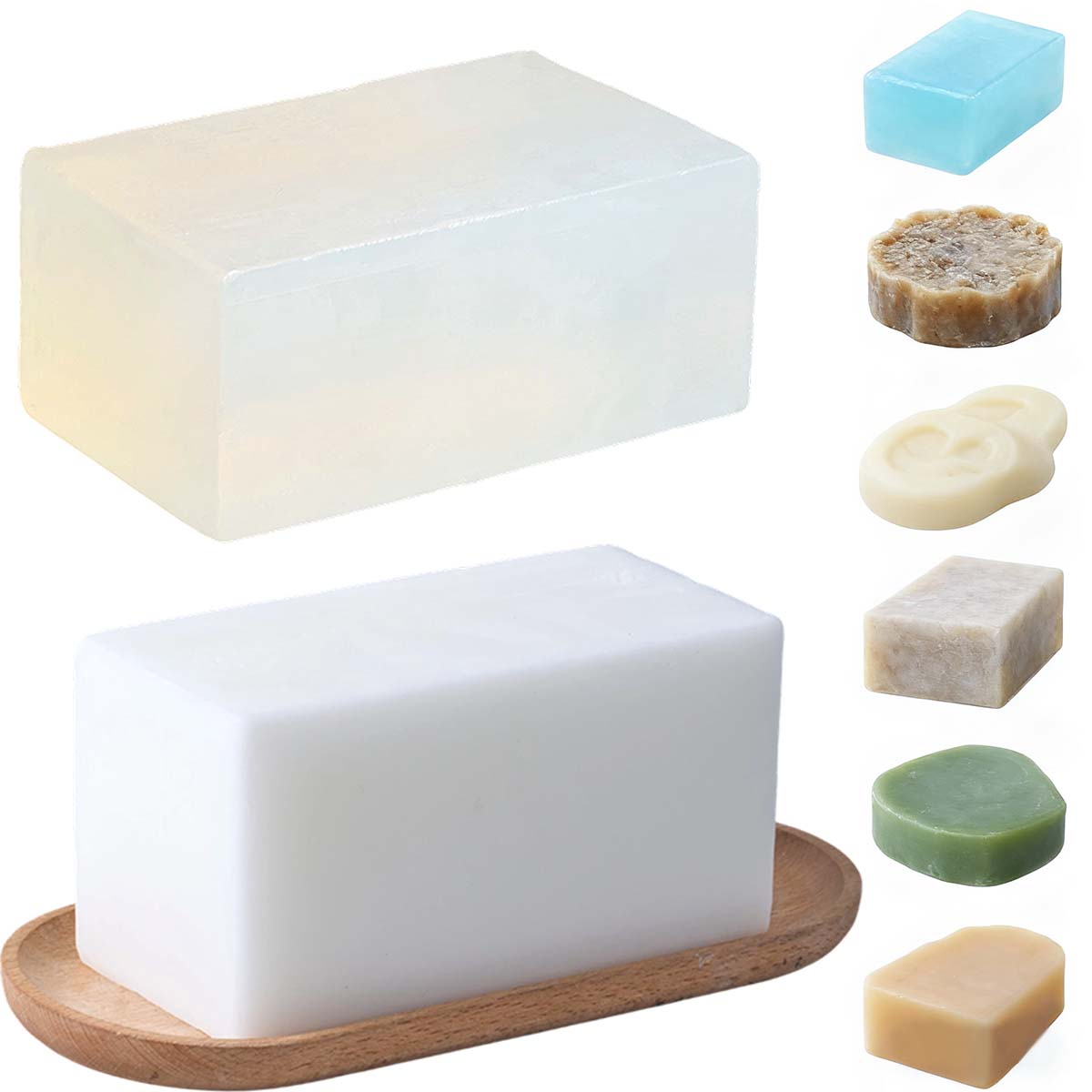 Soap Making Glycerin - 1000g 투명 백색 비누 베이스 DIY