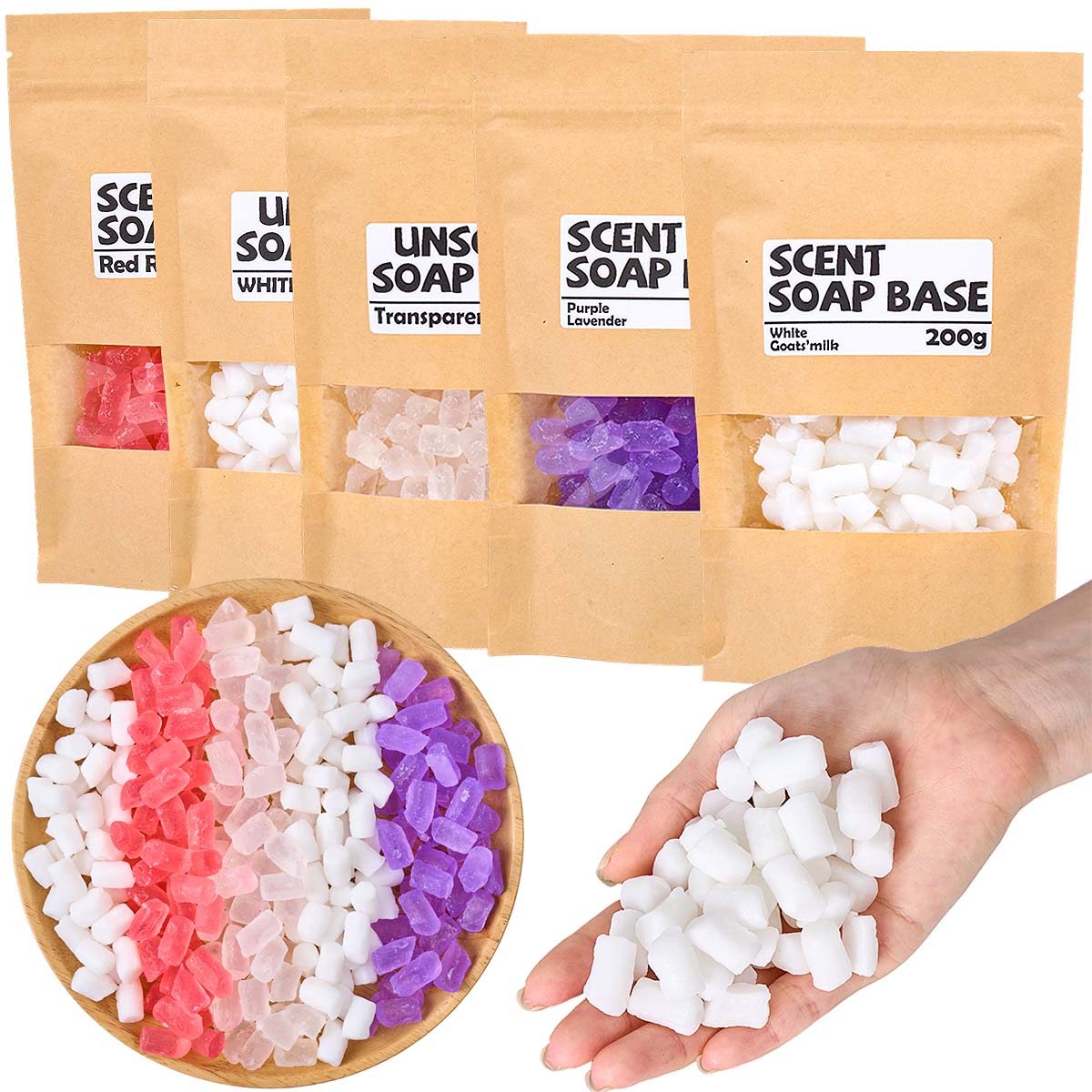 Soap Making Glycerin - 200g 컬러 글리세린 비누 베이스 DIY