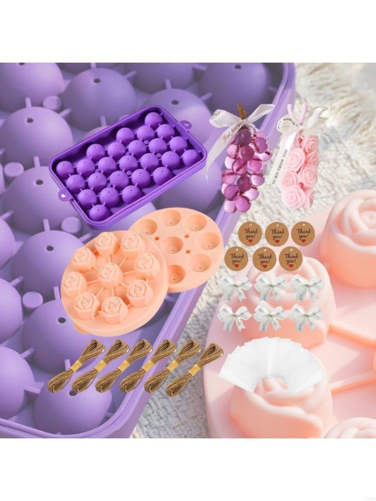 Soap Making Starter Kit - 26Pcs 비누 만들기 세트 실리콘 금형