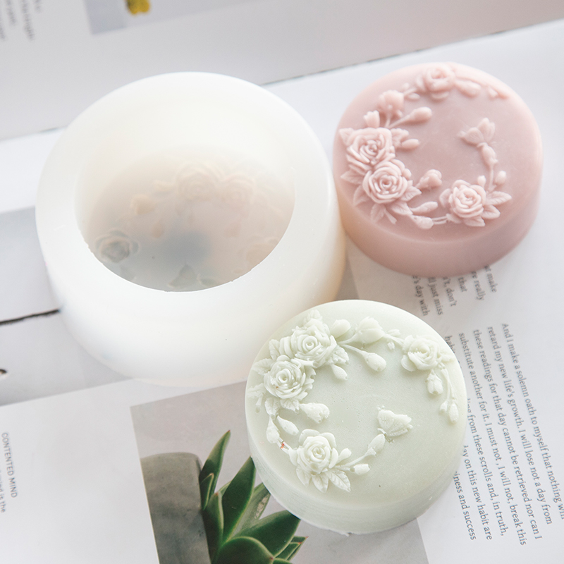 Soap Making Things - 둥근 모양 장미 꽃 수제 비누