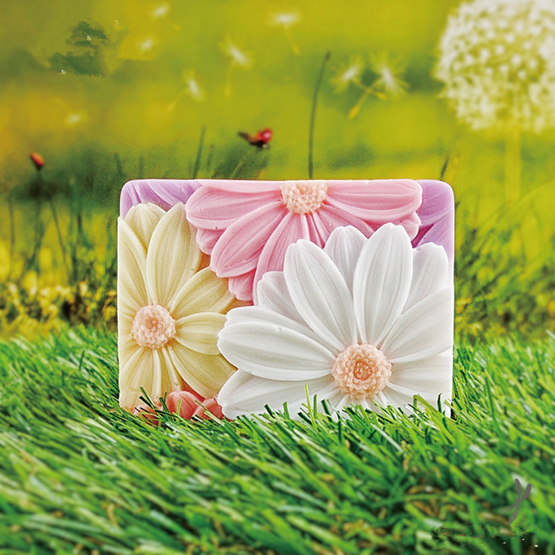 최신!! !3d 우아한 해바라기 비누 금형 직사각형 실 - Soap Making Things 리뷰 및 가격