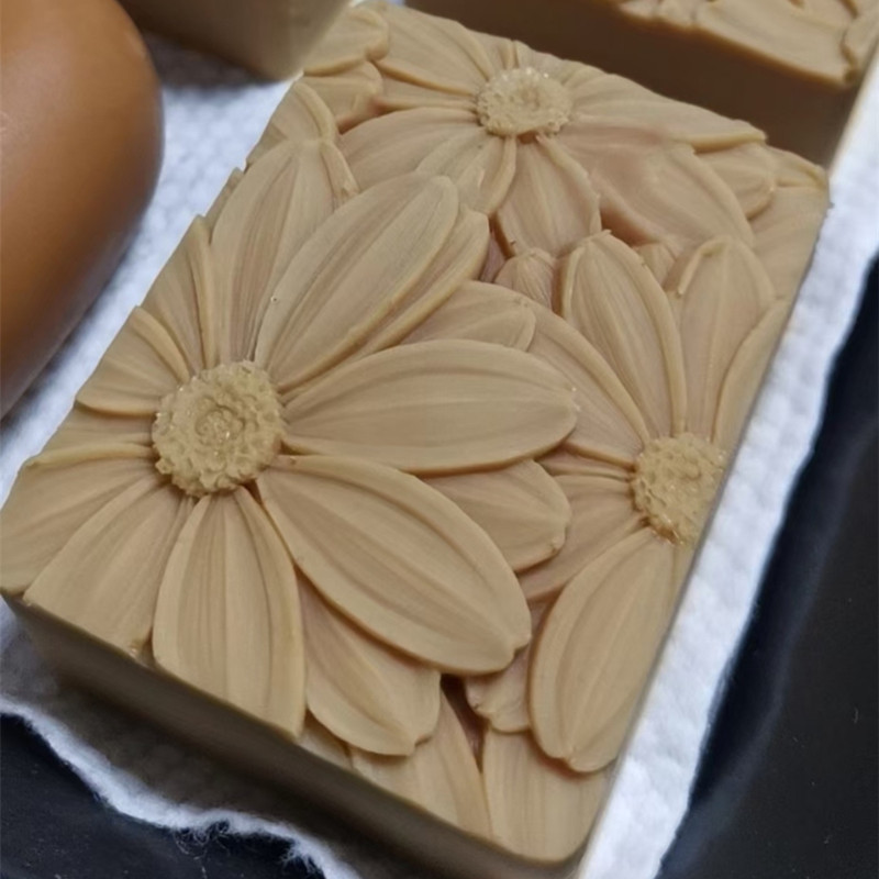 최신!! !3d 우아한 해바라기 비누 금형 직사각형 실 - Soap Making Things 리뷰 및 가격