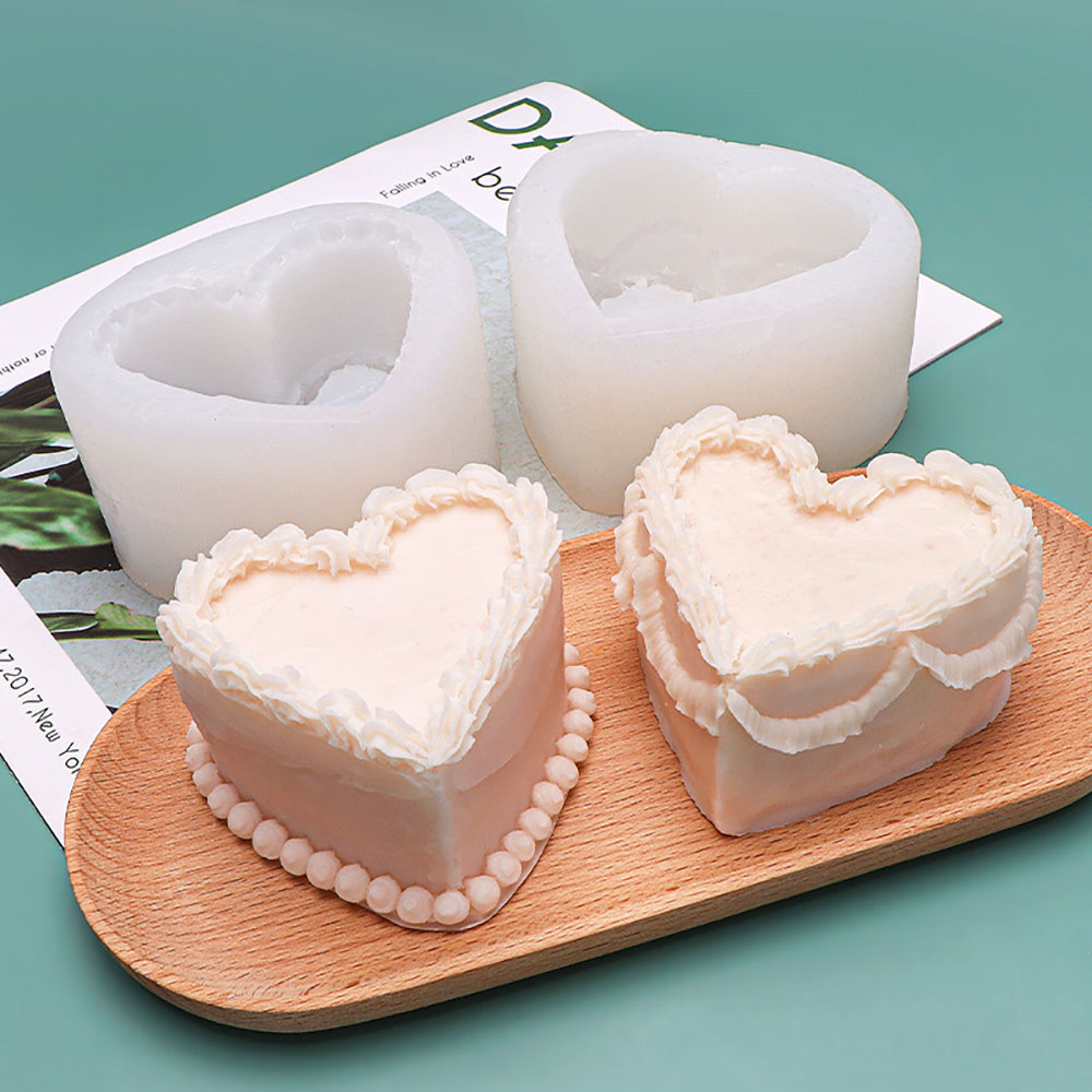 재미있는 심장 케이크 모양의 양초 실리콘 금형 DIY  - Soap Making Things 리뷰 및 가격