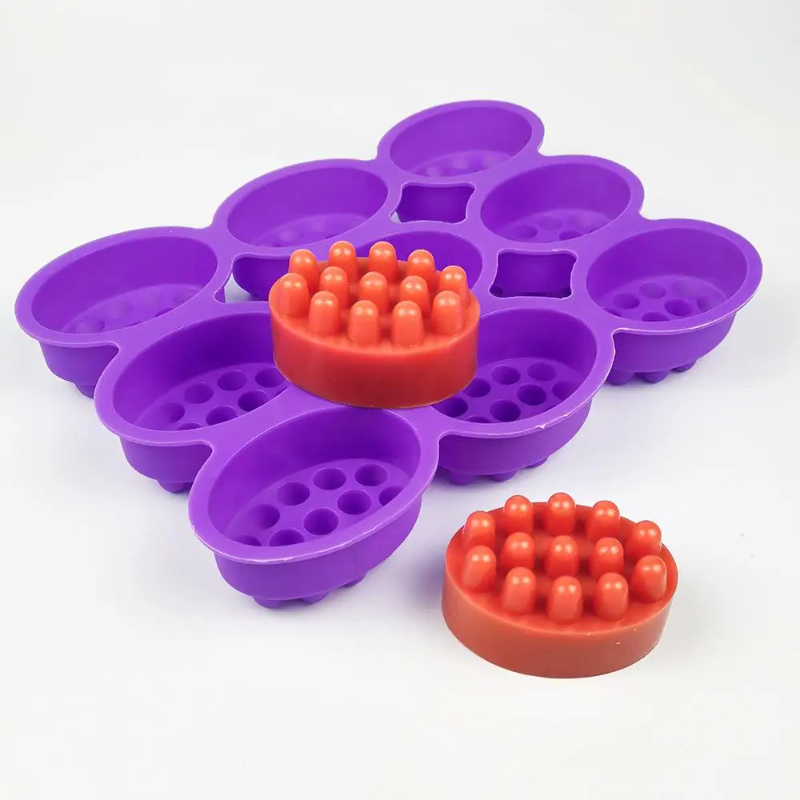 실리콘 비누 몰드, 수제 타원형 마사지 비누 9칸, 목 - Soap Making Glycerin 리뷰 및 가격