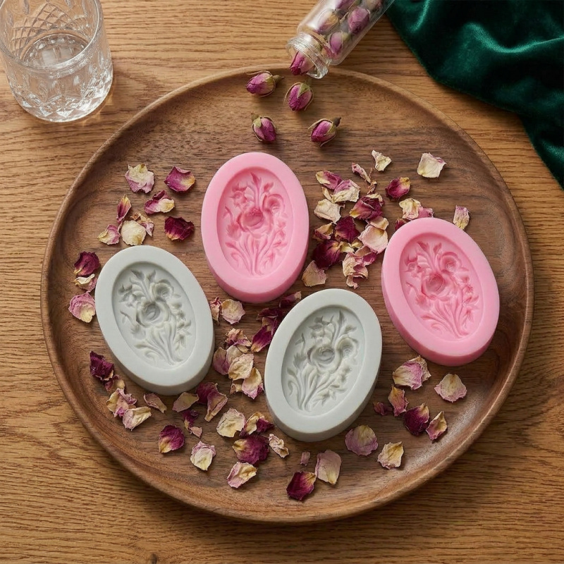 4개의 꽃 모양 실리콘 몰드, 쉽게 탈형이 가능하고 재 - Soap Making Easy 리뷰 및 가격