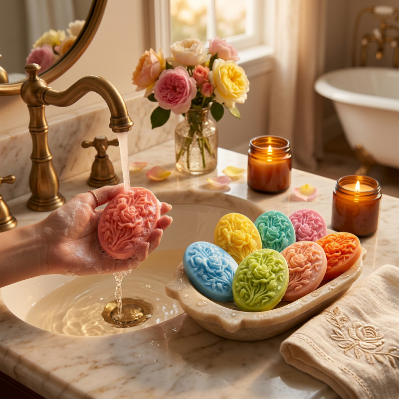 4개의 꽃 모양 실리콘 몰드, 쉽게 탈형이 가능하고 재 - Soap Making Easy 리뷰 및 가격